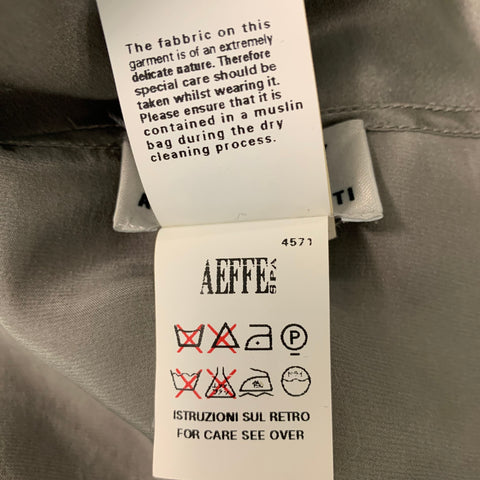 PHILOSOPHY di ALBERTA FERRETTI Talla 4 Blusa sin mangas de seda gris plateada