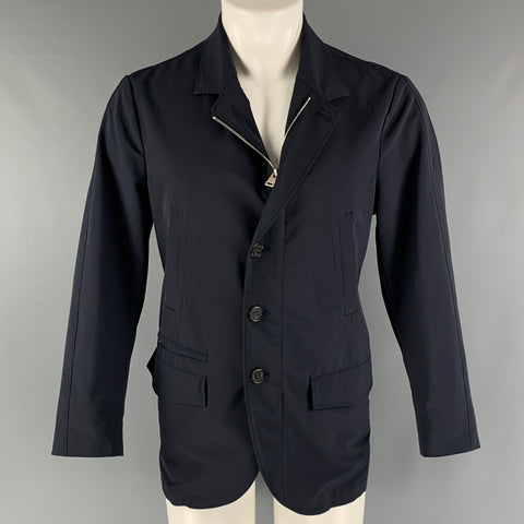 ALLEGRI Size M Navy Polyester Zip & Buttons Jacket