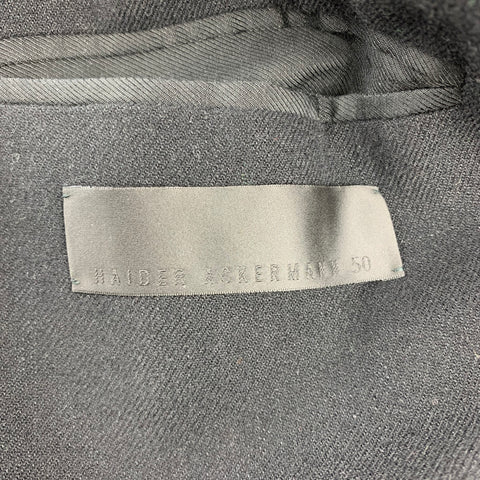 HAIDER ACKERMANN Size 40 Black Mixed Fabrics Peak Lapel Jacket