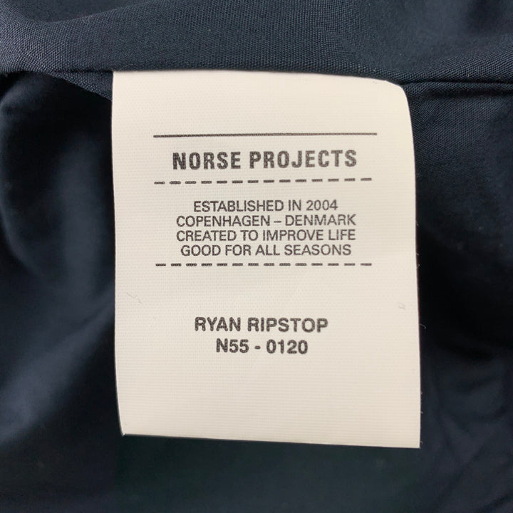 NORSE PROJECTS Size M Navy Nylon Zip Up Jacket