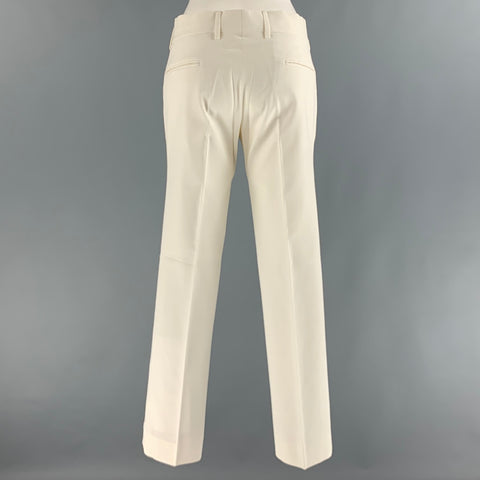 GUCCI Poitrine Taille 40 Beige Solide Coton Revers Cranté 32 29 Costume
