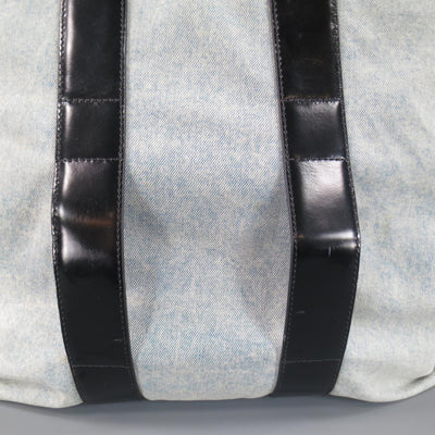 3.1 PHILLIP LIM Blue Denim Black Leather 31 Hour Bag
