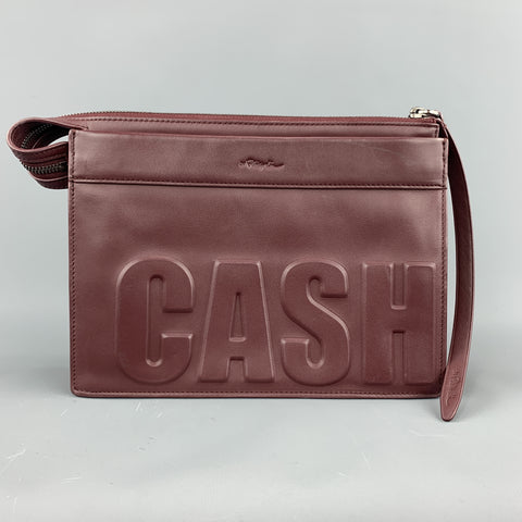 3.1 PHILLIP LIM Burgundy Leather CASH ONLY Clutch Handbag
