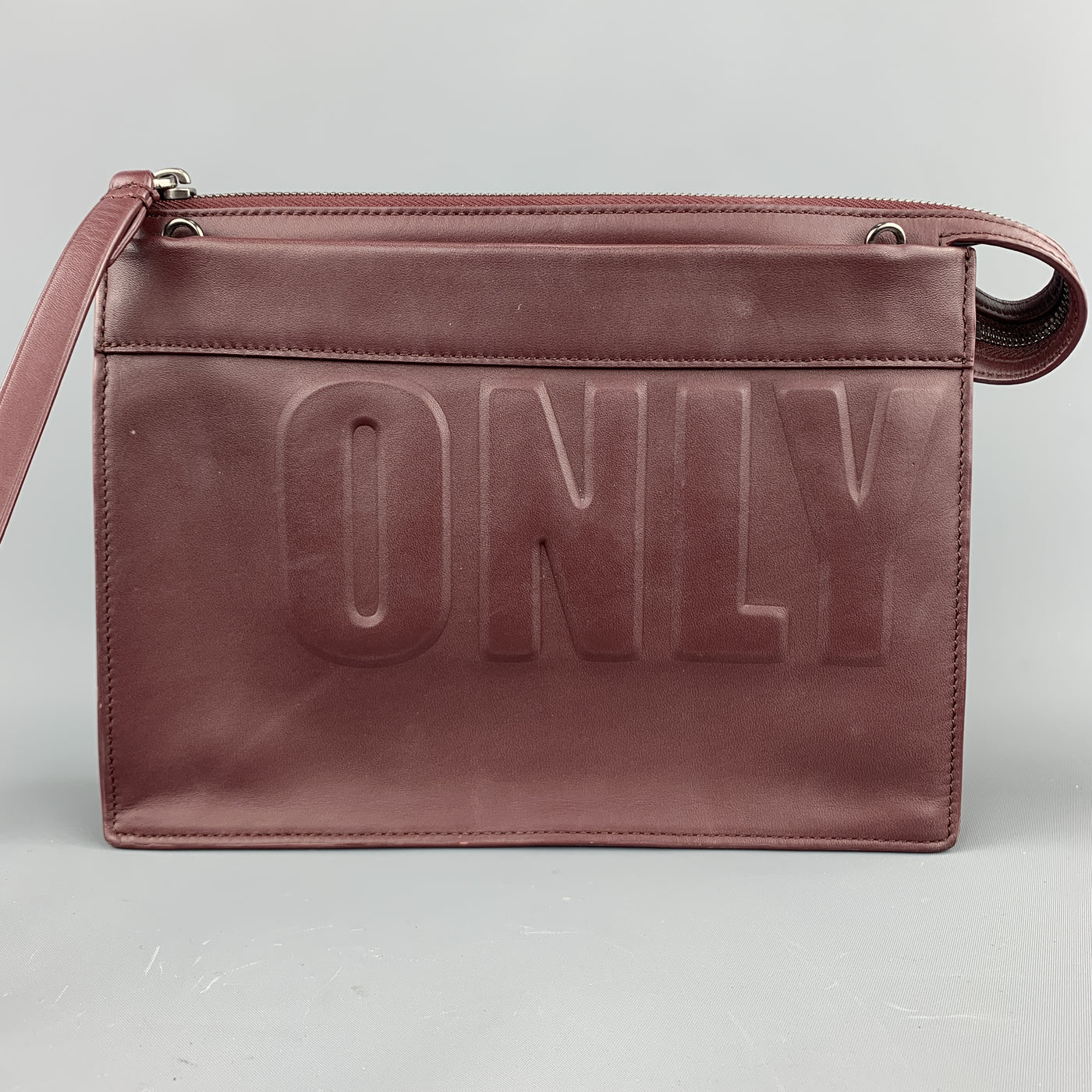 3.1 PHILLIP LIM Burgundy Leather CASH ONLY Clutch Handbag