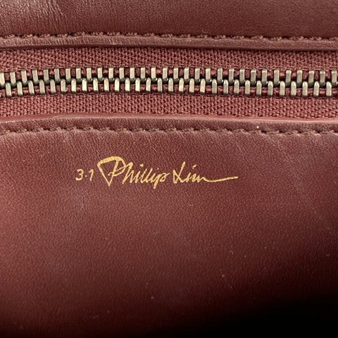 3.1 PHILLIP LIM Burgundy Leather CASH ONLY Clutch Handbag