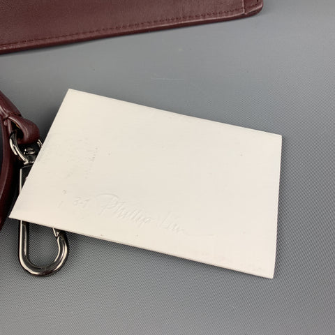 3.1 PHILLIP LIM Burgundy Leather CASH ONLY Clutch Handbag