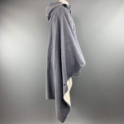 3.1 PHILLIP LIM S Washed Denim Look Cotton Hooded Cape Parka