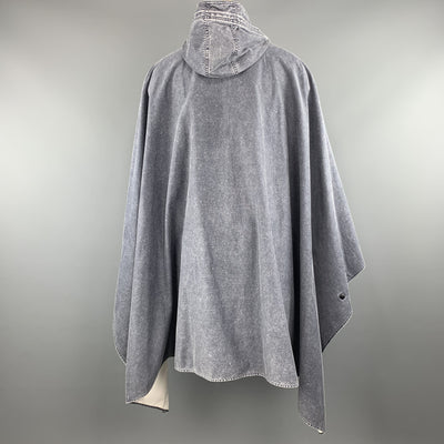 3.1 PHILLIP LIM S Washed Denim Look Cotton Hooded Cape Parka