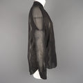 3.1 PHILLIP LIM Size S Black Silk Chiffon Lace Panel Band Collar Blouse 3.1 PHILLIP LIM