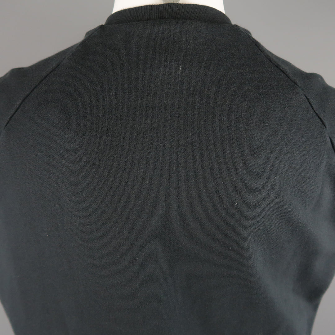 3.1 PHILLIP LIM Size XS Black Embroidery Cotton Sleeveless Pullover Sweater