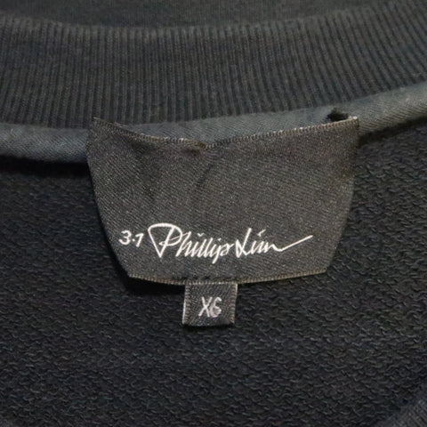 3.1 PHILLIP LIM Size XS Black Embroidery Cotton Sleeveless Pullover Sweater 3.1 PHILLIP LIM