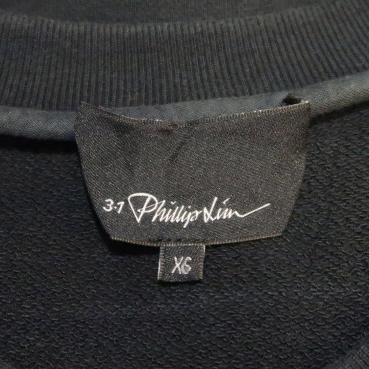 3.1 PHILLIP LIM Size XS Black Embroidery Cotton Sleeveless Pullover Sweater