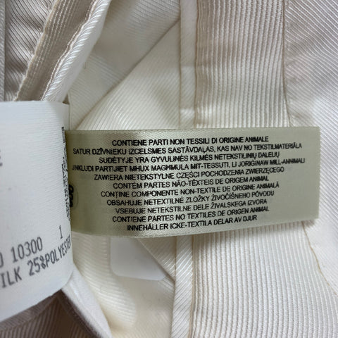 BURBERRY Size 38 Beige Oatmeal Woven Linen Silk Shawl Collar Sport Coat