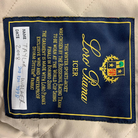 LORO PIANA Size M Black Quilted Cashmere Icer Jacket
