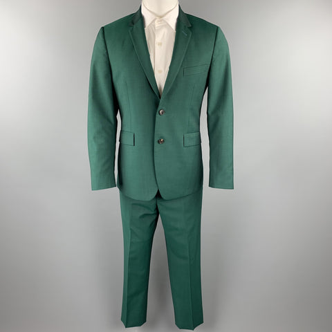 PAUL SMITH Size 38 Green Wool / Mohair Notch Lapel Suit