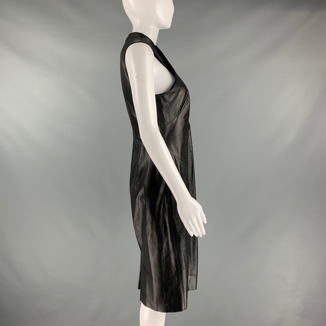 RALPH LAUREN Size 8 Black Leather Lamb Skin Sleeveless Dress – Sui Generis  Designer Consignment
