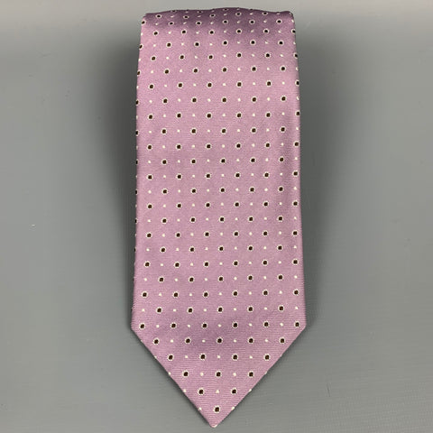 ALTEA Lavender Print Silk Tie