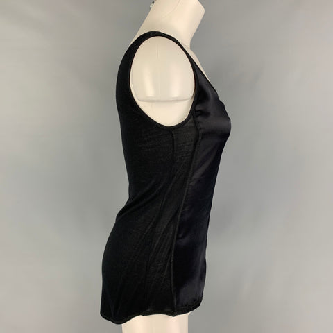 NANETTE LEPORE Size XS Black Silk Rayon Tank Casual Top