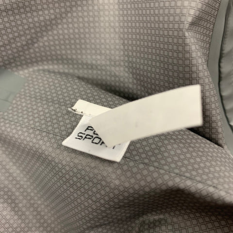 POLO SPORT Size M Grey Charcoal Print Polyester Windbreaker Jacket