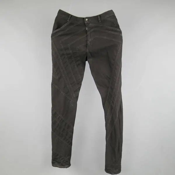 GARETH PUGH Size 28 Black Star Patchwork Denim Skinny Jeans