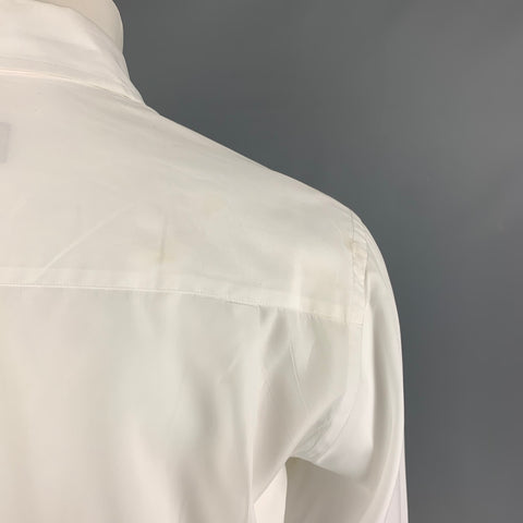 GIORGIO ARMANI Size S White Cotton Long Sleeve Shirt