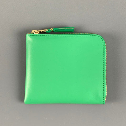 COMME des GARCONS Green Solid Leather Wallet