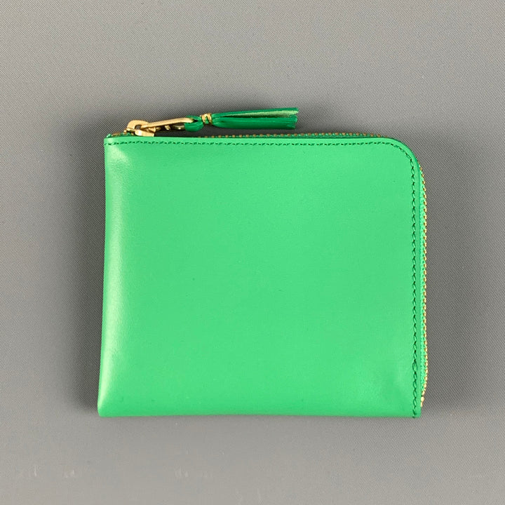 COMME des GARCONS Green Solid Leather Wallet
