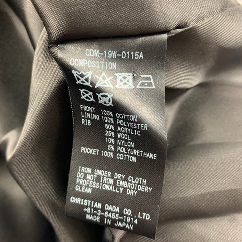 CHRISTIAN DADA FW 19 Size 36 Olive Gold Embroidery Cotton Velvet Jacket