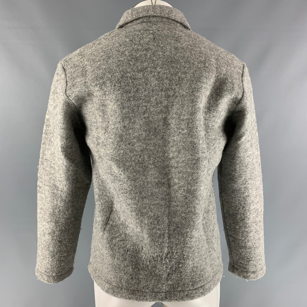 SUNNEI Size S Grey Heather Wool & Polyester Buttoned Jacket