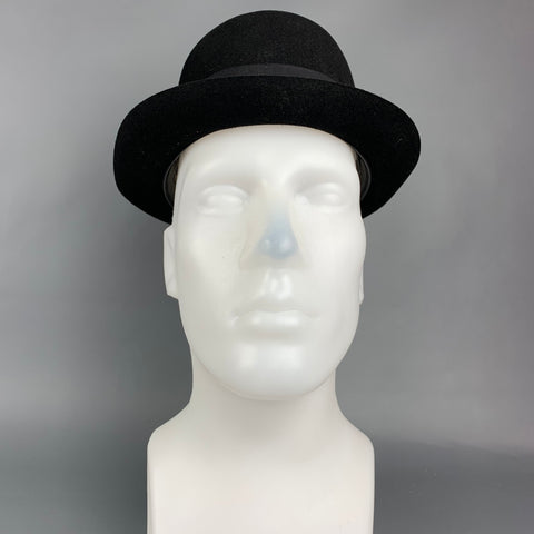 BILTMORE Size 7.5 Black Felt Porkpie Hat