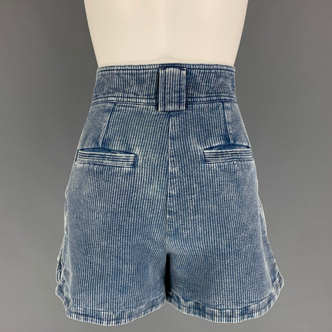 LOUIS VUITTON Size 4 Blue White Cotton Denim Safari Shorts