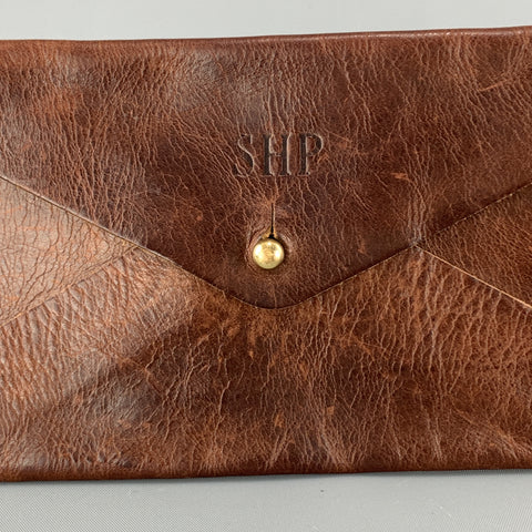 J.W HULME CO. Brown Leather Envelope