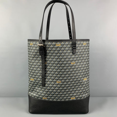 FAURE' LE PAGE Sac cabas en toile enduite gris noir