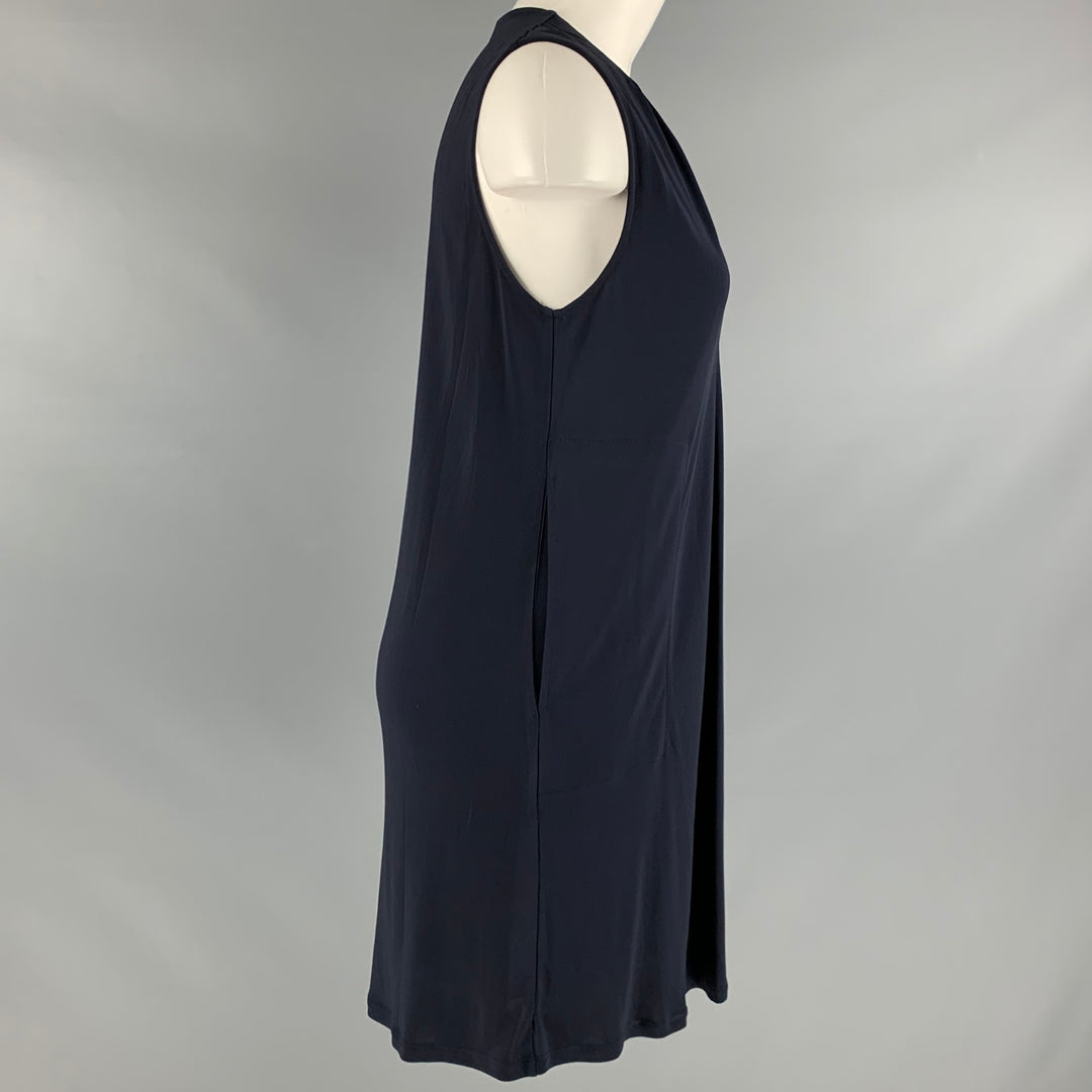 HELMUT LANG Size XS Navy Viscose V-Neck Dress – Sui Generis Designer  Consignment