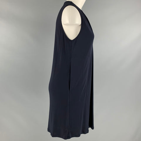HELMUT LANG Taille XS Robe Col V Viscose Marine