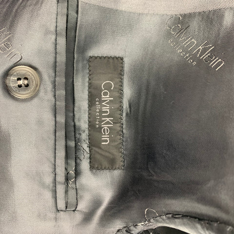CALVIN KLEIN COLLECTION Size 38 Dark Gray Wool Notch Lapel Suit