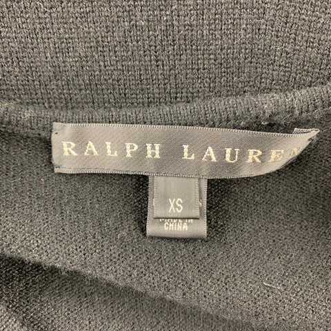 RALPH LAUREN Black Label Size XS Black Knitted Cashmere Long Dress