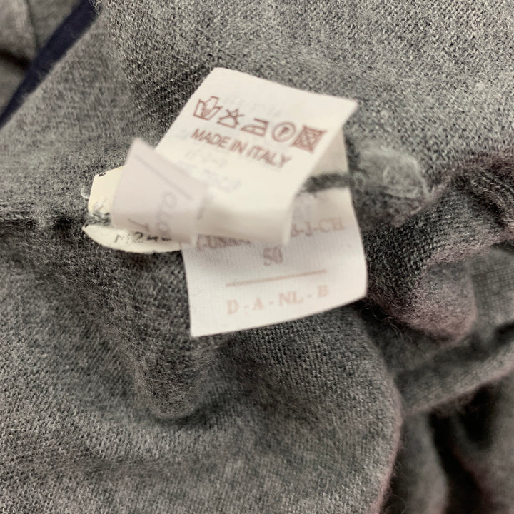BRUNELLO CUCINELLI Taille M Gilet Boutonné Laine Cachemire Gris
