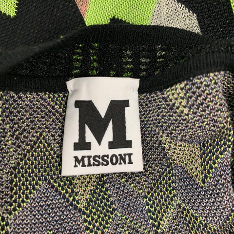 M MISSONI Size M Multi-Color Geometric Knitted Scoop Neck Dress