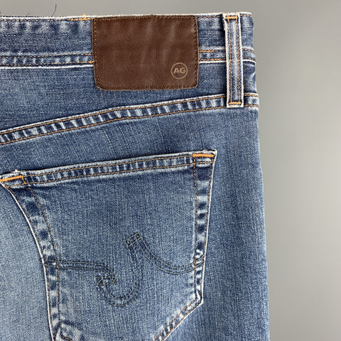 ADRIANO GOLDSCHMIED The Matchbox Size 36 Indigo Washed Cotton / Polyurethane Zip Fly Jeans
