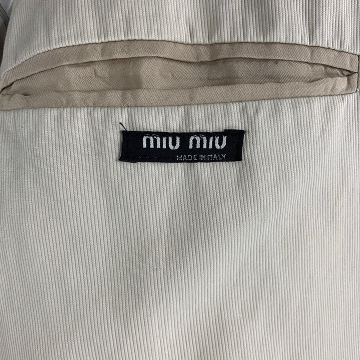 MIU MIU Size 42 Beige Cotton Single Button Sport Coat
