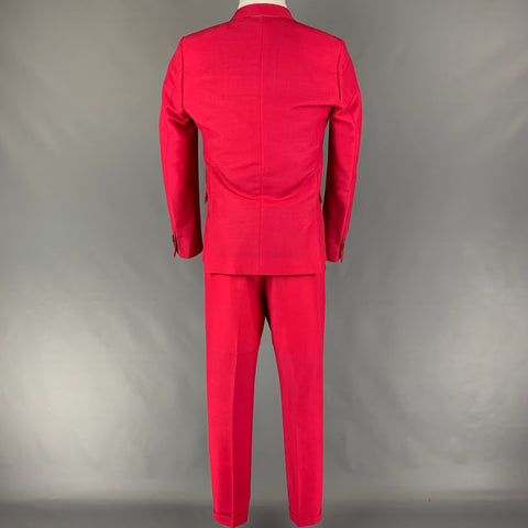 PAUL SMITH Size 38 Pink Mohair Wool Notch Lapel Suit