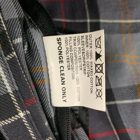 BARBOUR Talla 8 Chaqueta acolchada de algodón encerado negro