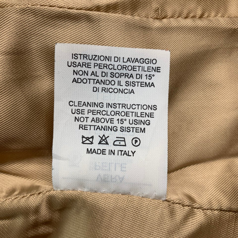BLUMARINE Size 8 Gold Leather Metallic Lambskin Jacket