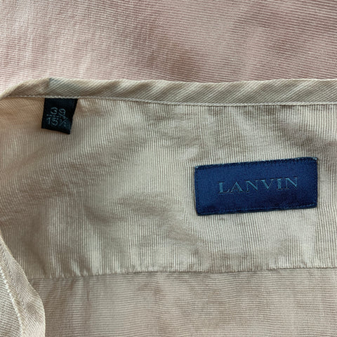 LANVIN Size S Tan Polyamide Blend Side Zipper Long Sleeve Shirt