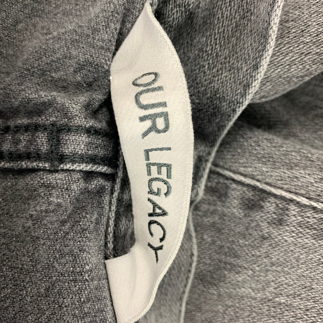 OUR LEGACY Size 32 Gray Cotton Slim Button Fly Jeans