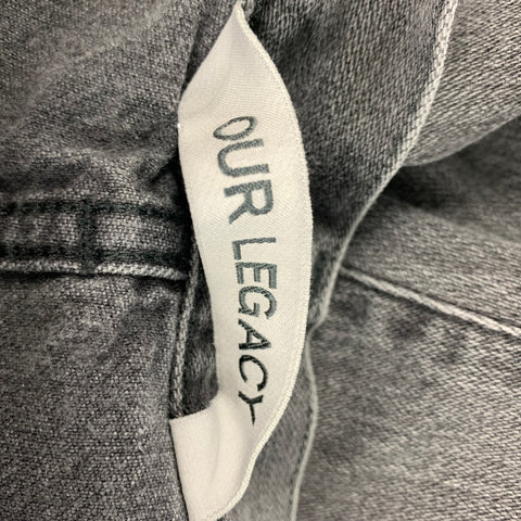 OUR LEGACY Size 32 Gray Cotton Slim Button Fly Jeans