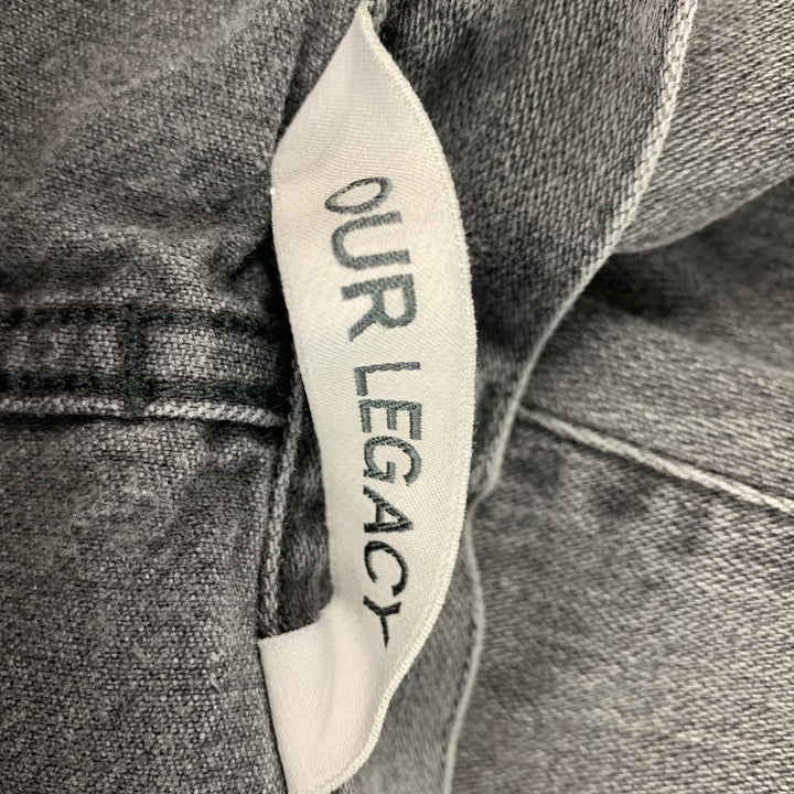 OUR LEGACY Size 32 Gray Cotton Slim Button Fly Jeans