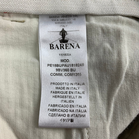BARENA Pantalon décontracté chino en coton kaki taille 30
