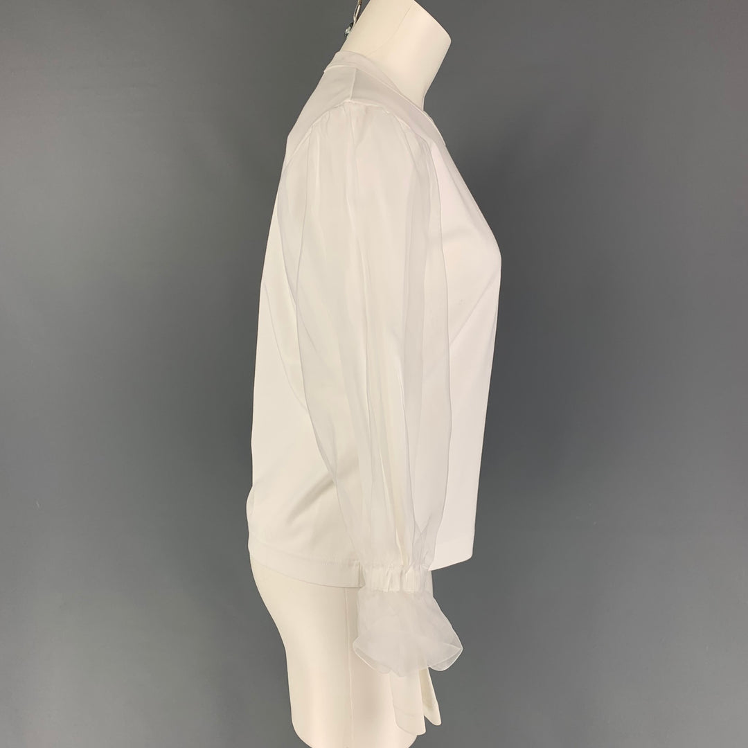 NOIR KEI NINOMIYA Size S White Cotton Polyester Pullover